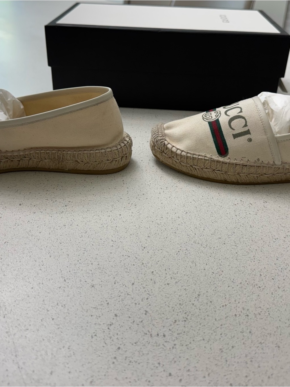 Gucci Beige Canvas Slip-On Espadrilles - Picture 3 of 6
